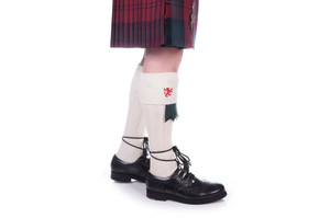 Embroidered Kilt Hose lion rampant side
