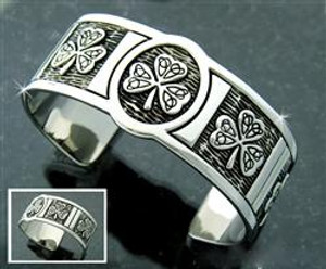 Shamrock and Trinity Knot Cuff Bracelet Shamrock and Trinity Knot Cuff Bracelet