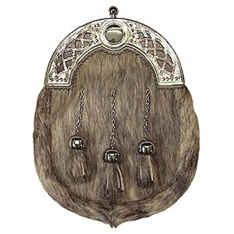 Open Cantle Bovine Fur Sporran