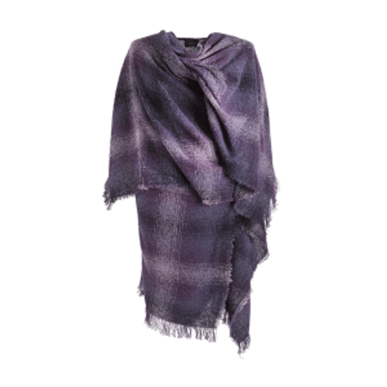 Celtic Ruana - Plum Check
