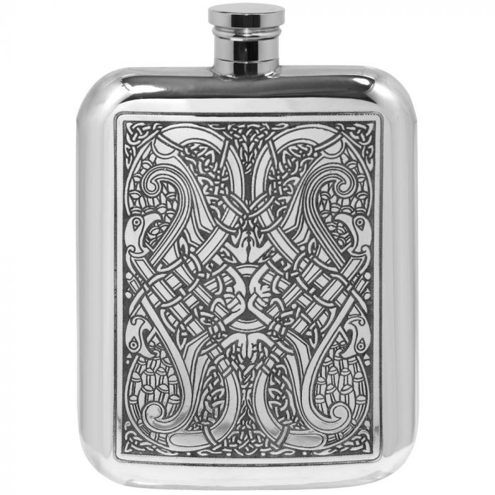 [CEL128] 6oz Pewter Hip Flask