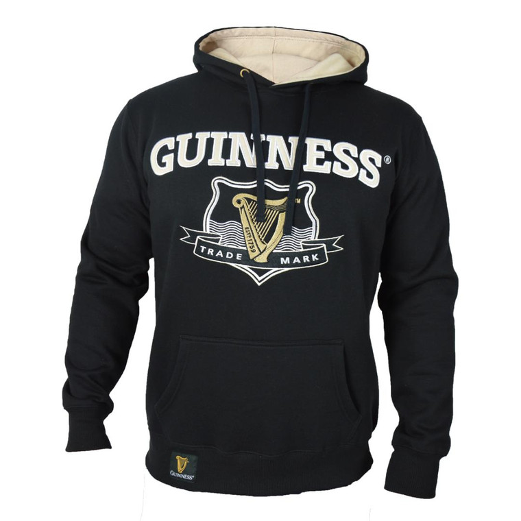 GUINNESS SIGNATURE COLLECTION

Guinness Signature Black Hooded Sweatshirt with rib knit at neck, cuffs and waistban. Drawstring hood and front pouch pocket. The hoodied crew neck slips easily over t-shirts or jerseys.  Wear it over a classic tee for a more relaxed look. Considered a Loose, fuller cut fit  with a little extra room through the chest and body for complete comfort. The Signature Sweatshirt is a favorite among Men & Women during the chilly cold winters in Ireland. Full Black body with 'Guinness Trade Mark logo & Harp'  print across the chest.  Side Guinness Harp &  Logo to the hem.

Comfortable hoodie with Guinness logo details
Soft, brushed inside traps warmth
Front kangaroo Pocket
Unisex
New streamlined fit for a more athletic look & feel
Guinness Official Merchandise Apparel
