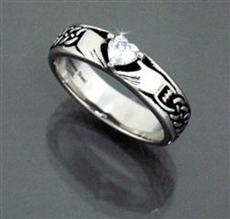 Stainless steel traditional Claddagh Ring