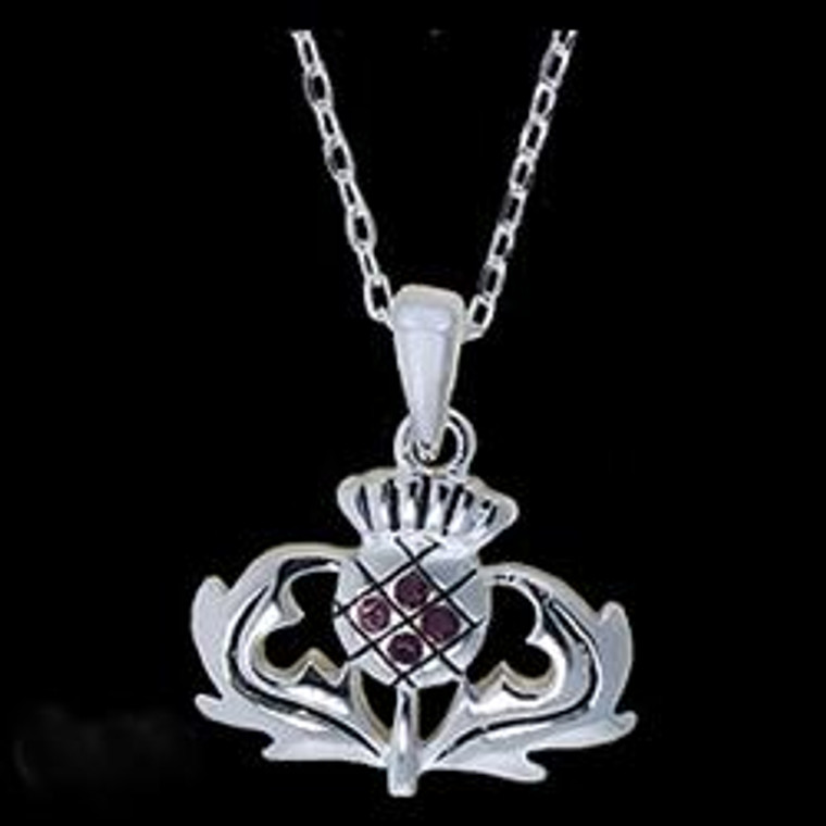 Pewter Thistle Necklace