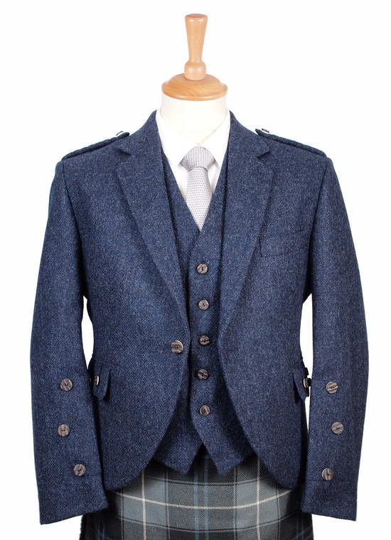Braemar Lomond Blue Tweed Jacket and Vest