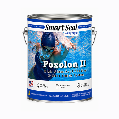 Poxolon 2 | Two-Part Epoxy Pool Paint – High-Gloss Finish for Plaster, Fiberglass, Steel & Aluminum Pools – 1 Gallon