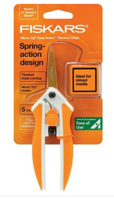 FISKARS spring-action titanium scissors