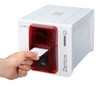 The Zenius card printer can print single or multiple cards