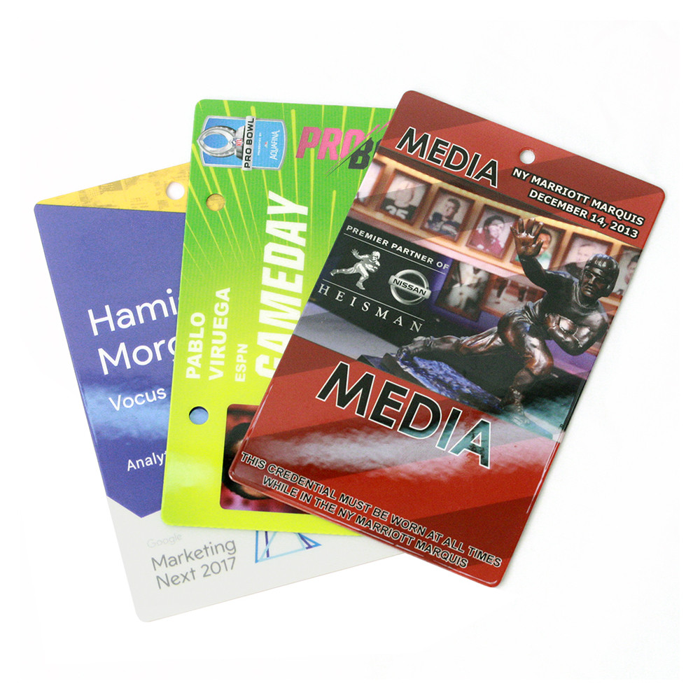 Event Credential Name Badge Jumbo 3.5 inches by 5.5 inches color