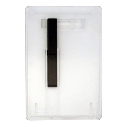 Holder-Rigid-Key Ring-Short Side Load: OUTER- 3.62in X 2.27in INSERT-  3.37in X 2.12in 