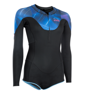 ION - Wetsuit FL - Muse Hot Shorty LS 1.5 FZ DL sky blue 32/XXS
