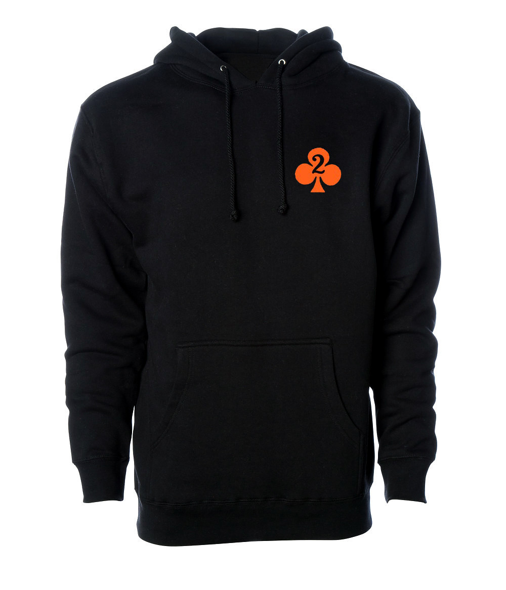black and orange hoodie