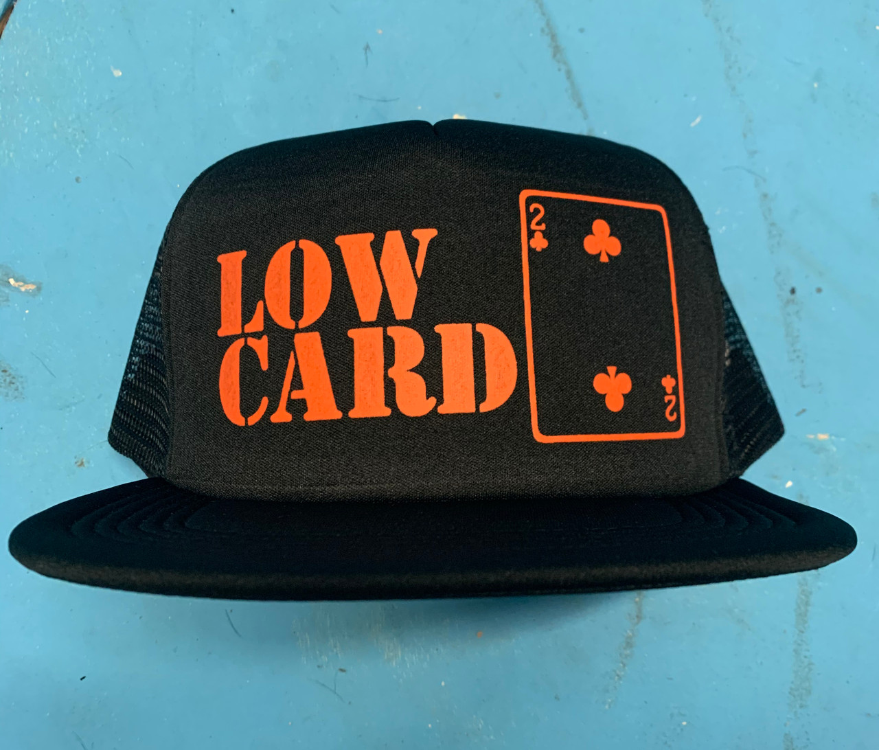 Black Original Logo Mesh With Orange Print - Lowcard Magazine