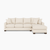 luxury cream sectional sofa, customizable chaise sofa, modern L-shaped sectional, Fashion Forward Furniture, high-end living room sofa, cream fabric sofa, premium sectional couch