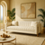 Mediterranean coastal villa mixed with Italian-inspired luxuryChateau Ivory Channel SofaIvory channel-quilted modern sofa with solid wood legs, luxury contemporary seating for living rooms, hotels, and designer spaces