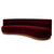 Modern curved sofa upholstered in Burgundy Velvet with tiered backrest and warm walnut wood base, ideal for luxury living rooms, high-end hotels, or minimalist interiors.