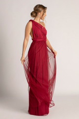 Tulle Overlay Skirt For Classic Multiway Dress in Burgundy