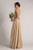Luxe Satin Ballgown Multiway Infinity Dress in Light Gold