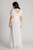 Evelyn Chiffon Short Sleeved Bridesmaid Dress in White