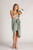 Emily Luxe Silk Cocktail Dress in Khaki