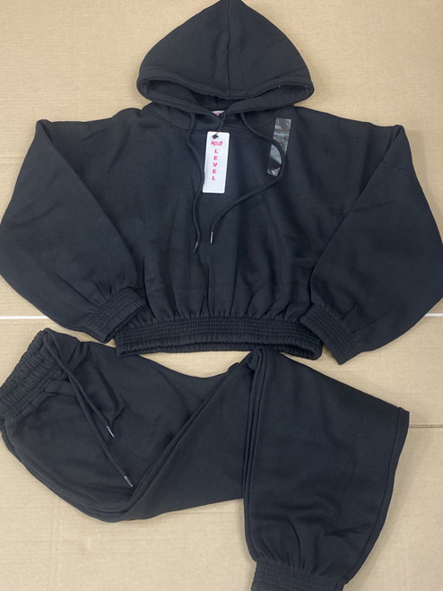 Black Hooded Tracksuit