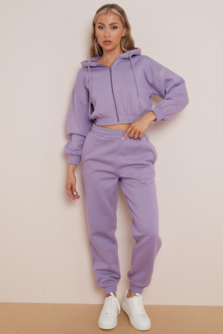 Lilac Zip Hooded Tracksuit