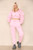 Baby Pink Rouched  Zip Cargo Side Pocket Tracksuit