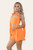 Mia Orange Plain Bow Detail Short Set