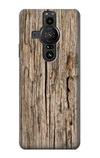 W0600 Wood Graphic Printed Case Cover Custodia e Flip Case per Sony Xperia Pro-I