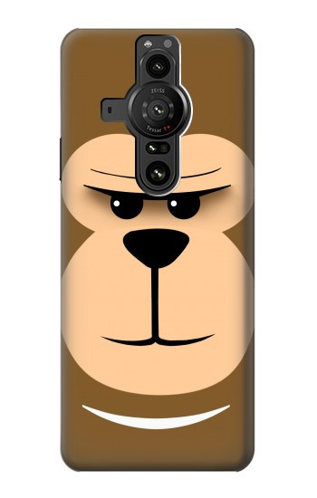 W2721 Cute Grumpy Monkey Cartoon Case Cover Custodia e Flip Case per Sony Xperia Pro-I