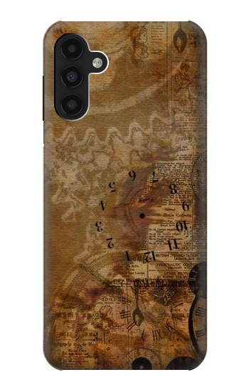 W3456 Vintage Paper Clock Steampunk Case Cover Custodia e Flip Case per Samsung Galaxy A13 4G