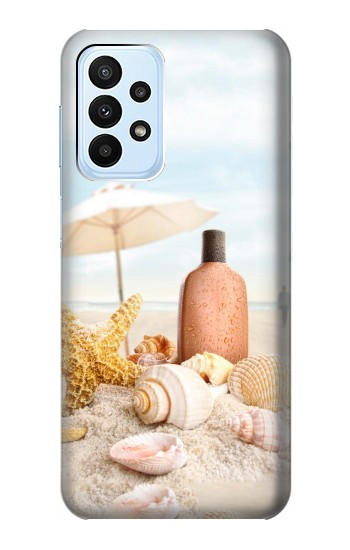 W1425 Seashells on The Beach Case Cover Custodia e Flip Case per Samsung Galaxy A23 W1425 Seashells on The Beach Case Cover Custodia e Flip Case per Samsung Galaxy A23