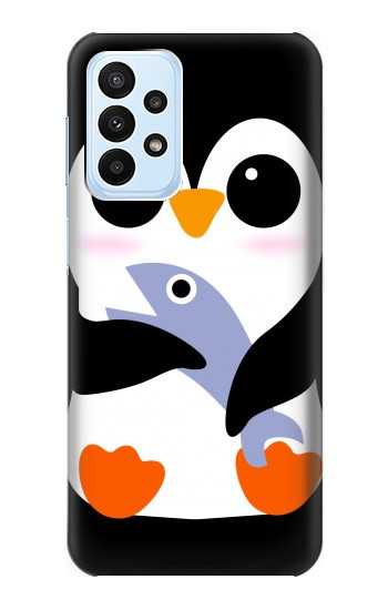 W2631 Cute Baby Penguin Case Cover Custodia e Flip Case per Samsung Galaxy A23