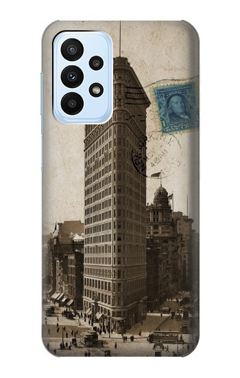 W2832 New York 1903 Flatiron Building Postcard Case Cover Custodia e Flip Case per Samsung Galaxy A23