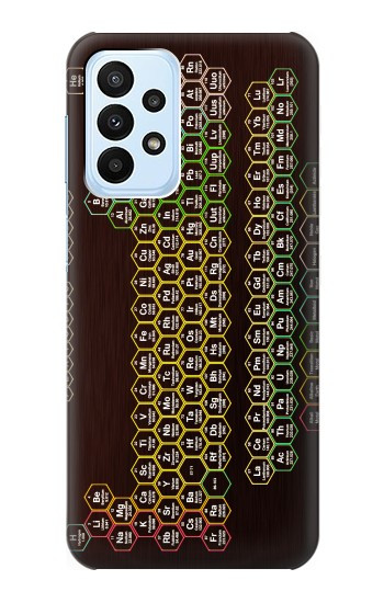 W3544 Neon Honeycomb Periodic Table Case Cover Custodia e Flip Case per Samsung Galaxy A23