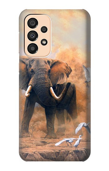 W1292 Dusty Elephant Egrets Case Cover Custodia e Flip Case per Samsung Galaxy A33 5G