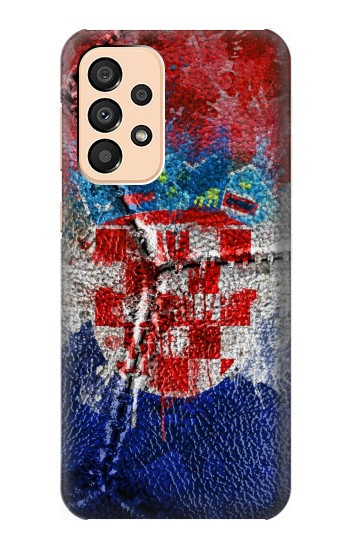 W3313 Croatia Flag Vintage Football Graphic Case Cover Custodia e Flip Case per Samsung Galaxy A33 5G