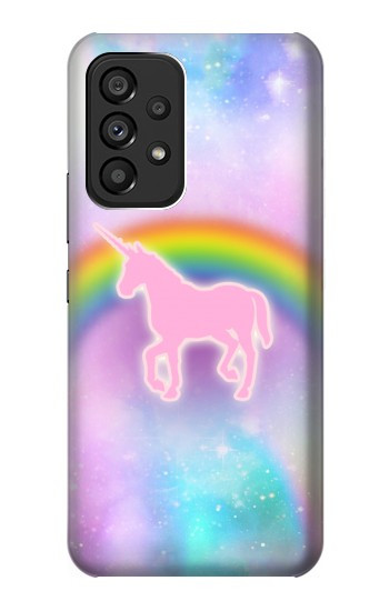 W3070 Rainbow Unicorn Pastel Sky Case Cover Custodia e Flip Case per Samsung Galaxy A53 5G