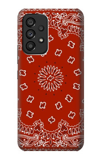 W3355 Bandana Red Pattern Case Cover Custodia e Flip Case per Samsung Galaxy A53 5G