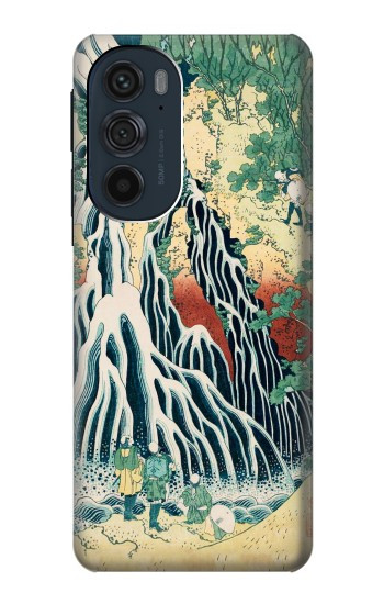 W2491 Hokusai Kirifuri Waterfall at Kurokami Case Cover Custodia e Flip Case per Motorola Edge 30 Pro