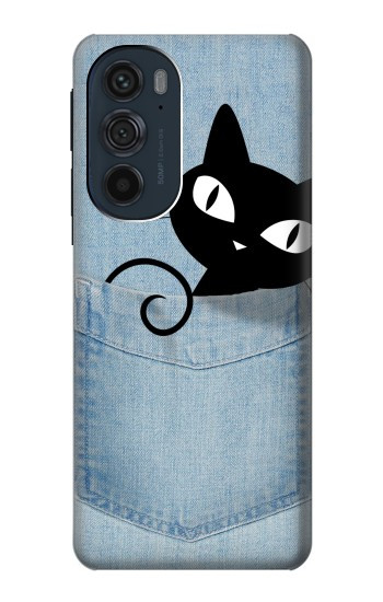 W2641 Pocket Black Cat Case Cover Custodia e Flip Case per Motorola Edge 30 Pro
