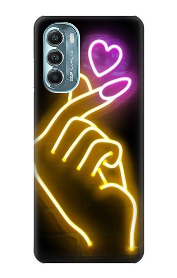 W3512 Cute Mini Heart Neon Graphic Case Cover Custodia e Flip Case per Motorola Moto G Stylus 5G (2022)