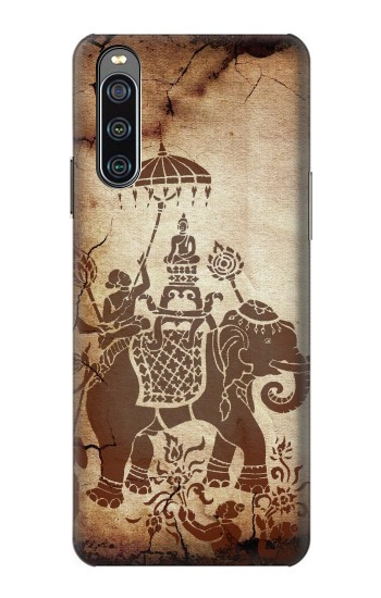 W2102 Thai Art Buddha on Elephant Case Cover Custodia e Flip Case per Sony Xperia 10 IV