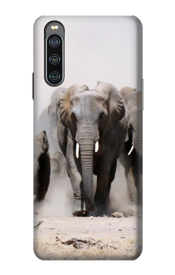 W3142 African Elephant Case Cover Custodia e Flip Case per Sony Xperia 10 IV