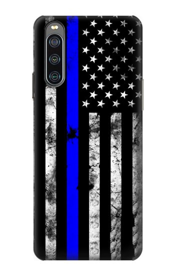 W3244 Thin Blue Line USA Case Cover Custodia e Flip Case per Sony Xperia 10 IV