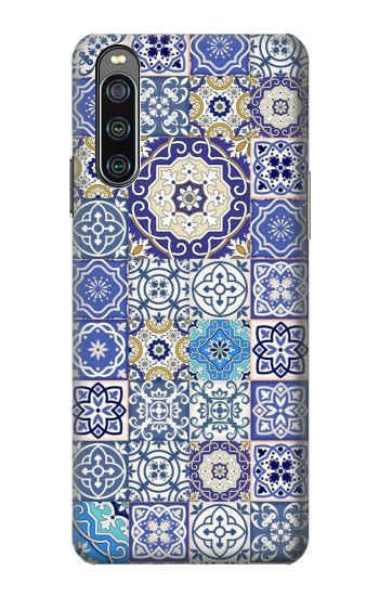 W3537 Moroccan Mosaic Pattern Case Cover Custodia e Flip Case per Sony Xperia 10 IV