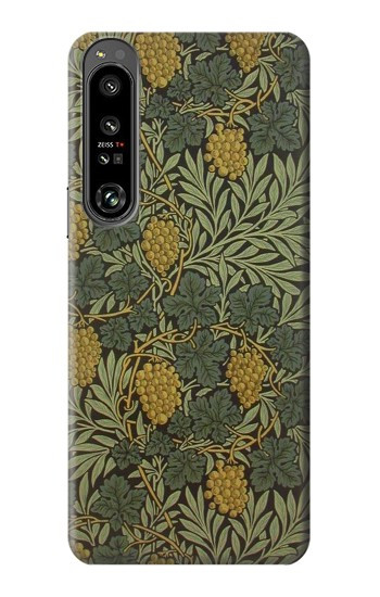 W3662 William Morris Vine Pattern Case Cover Custodia e Flip Case per Sony Xperia 1 IV