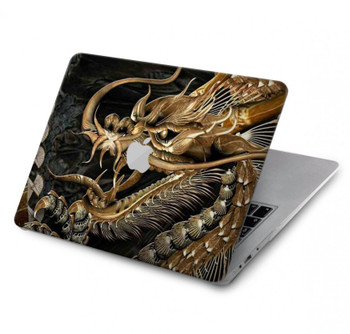 W0426 Gold Dragon Case Cover Custodia per MacBook Air 13″ (2022,2025) - A2681, A3113, A3240
