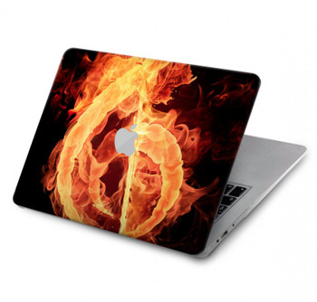 W0493 Music Note Burn Case Cover Custodia per MacBook Air 13″ (2022,2025) - A2681, A3113, A3240