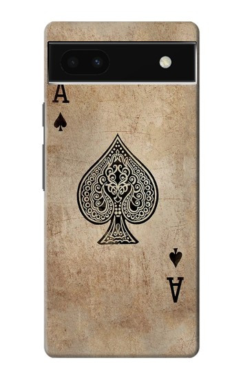 W2928 Vintage Spades Ace Card Case Cover Custodia e Flip Case per Google Pixel 6a